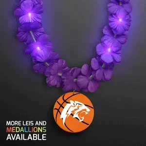 LED Basketball Flashing Lightup Lei Necklace — view 6