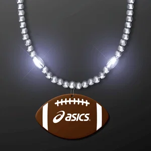 LED Bead Necklace with Football Medallion — view 6