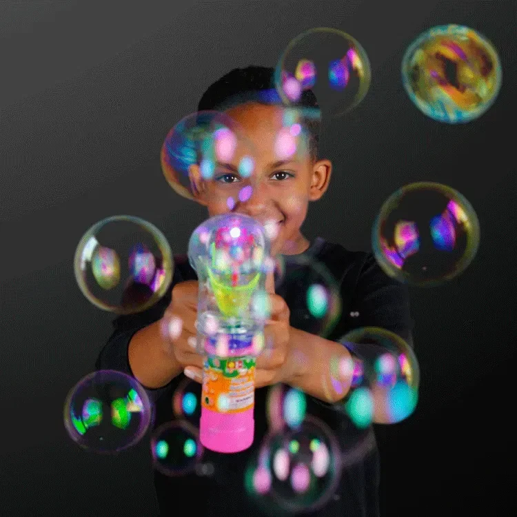LED Bubble Gun in use