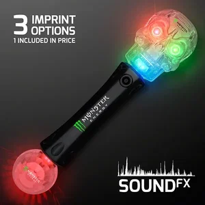 LED Crystal Skull Toy Wands with Sound