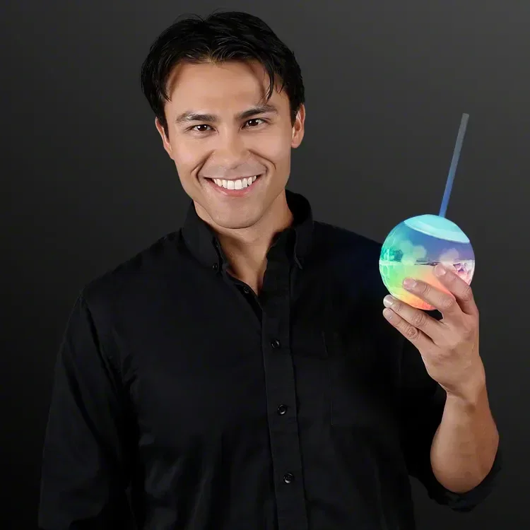 LED Disco Ball Tumbler Cups, Deluxe Light Base — view 3