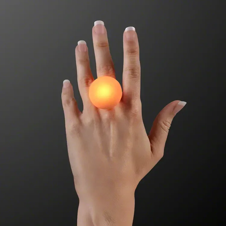 LED Flash Glow Ring being worn