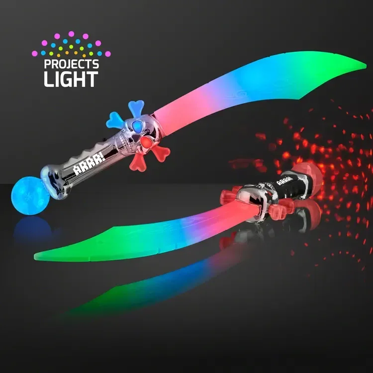 LED Flashing Curved Pirate Sword — view 2