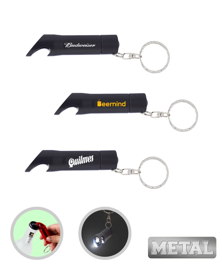 LED Flashlight Keychain Bottle Opener