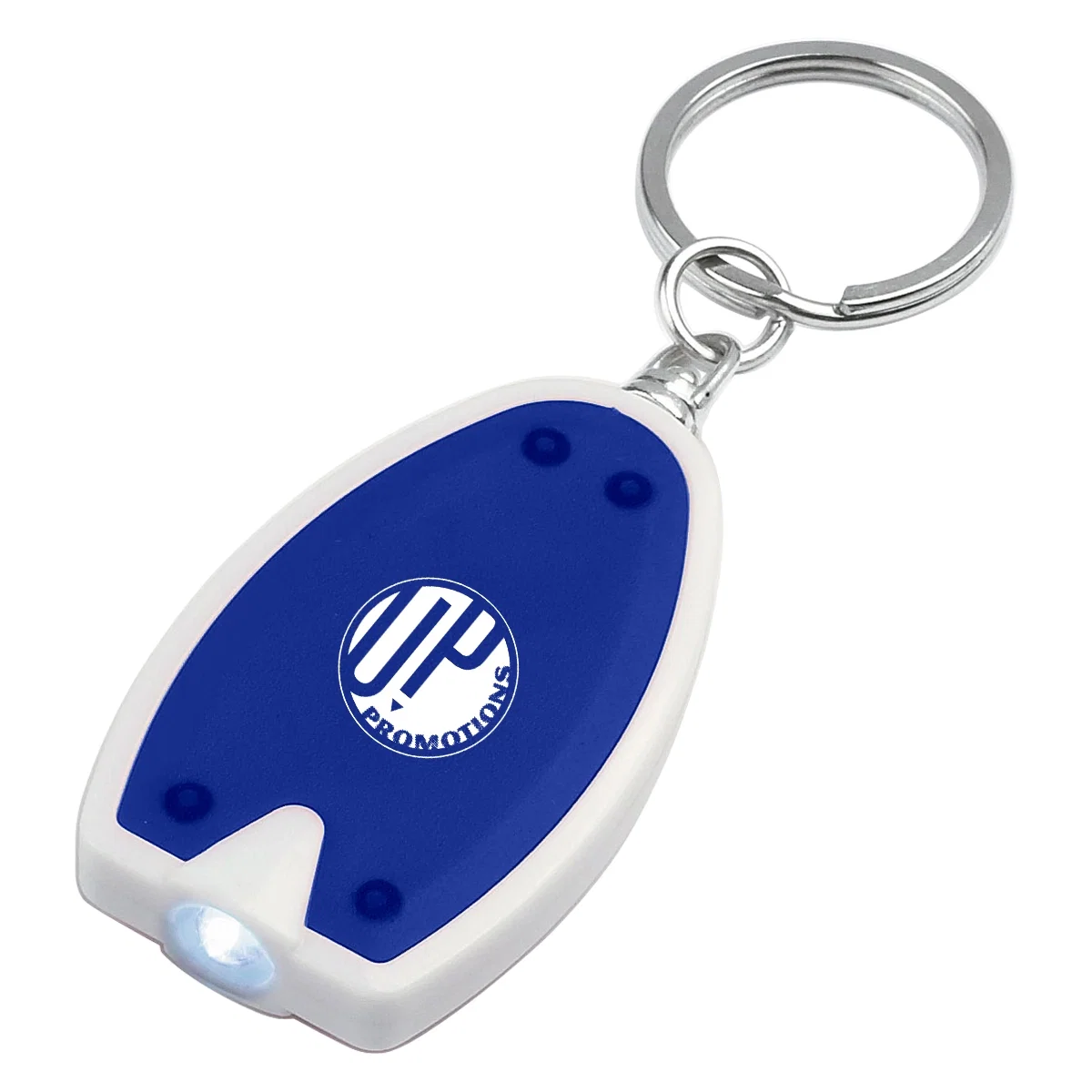 LED key chain light with a split ring attachment