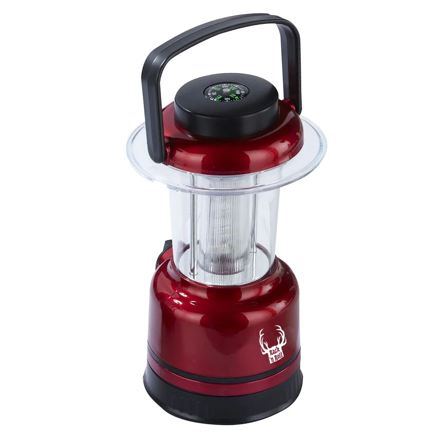 Imprinted LED Lantern — Red — view 3