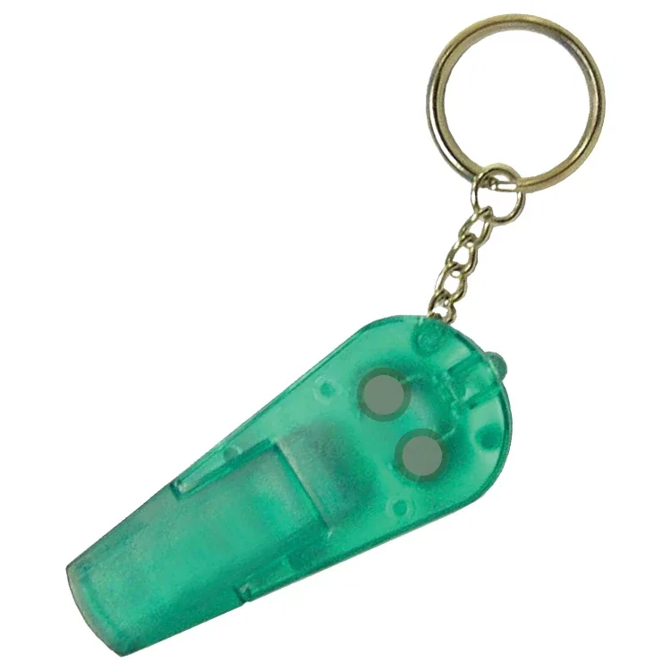 LED Light & Whistle Keychain. Dual-function LED light and whistle keychain for campus safety giveaways, view 4