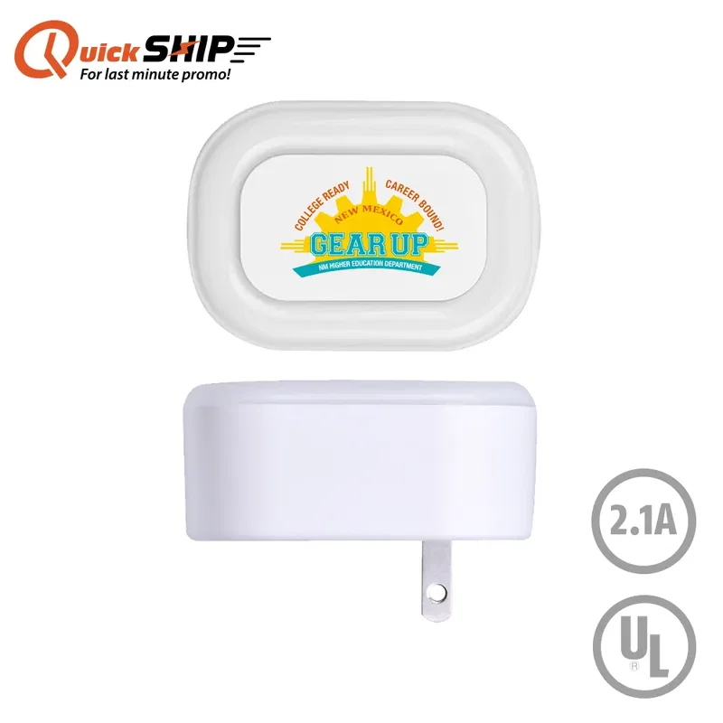 LED Night Light USB Wall Charger - Customizable Design — view 14