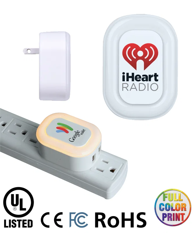 LED Night Light USB Wall Charger - Customizable Design — view 8