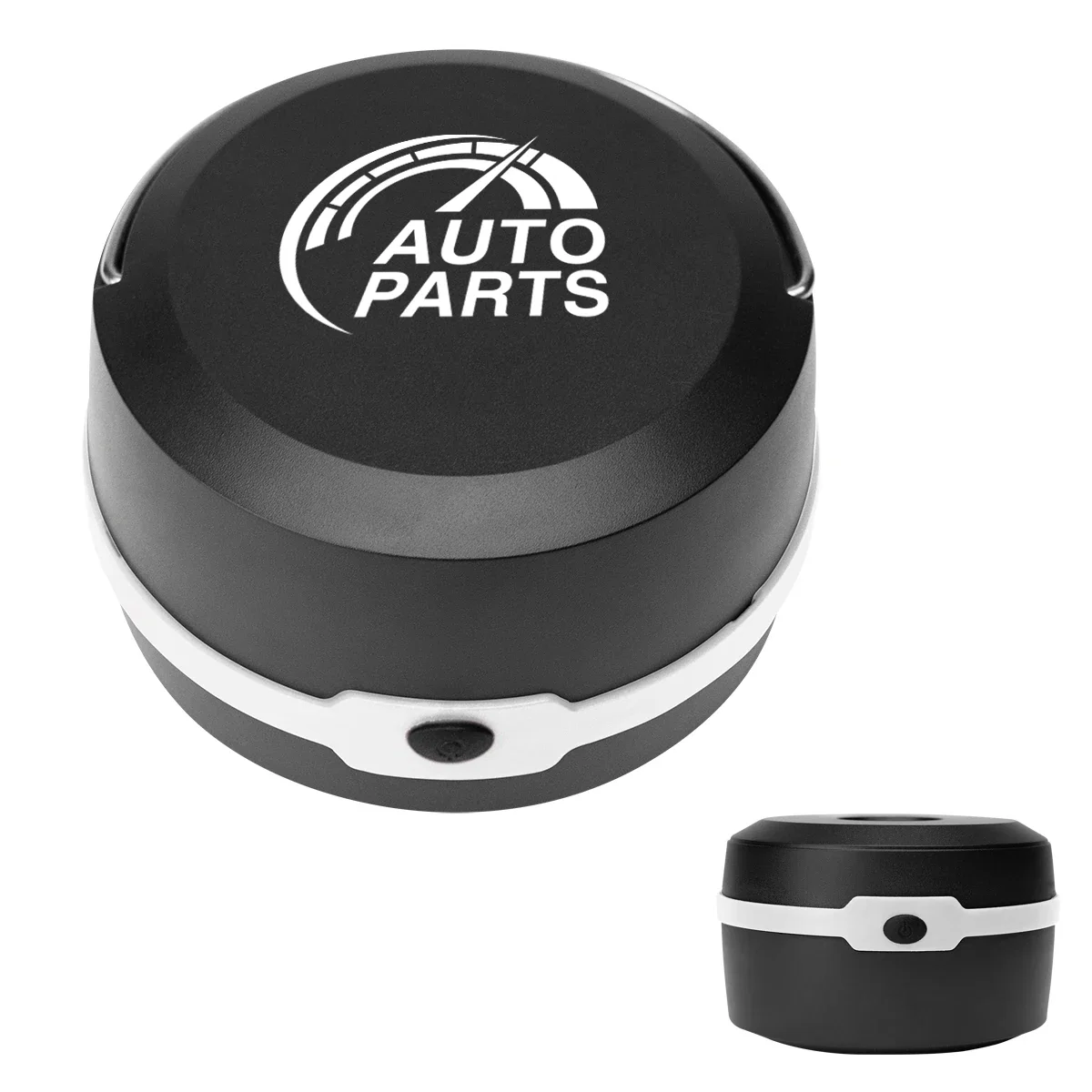 Compact three inch puck shape when the unit is pushed closed
