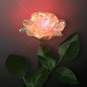 LED Rose Iridescent Flower Wands