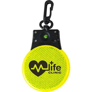 LED Safety Reflector Flasher with Carabiner