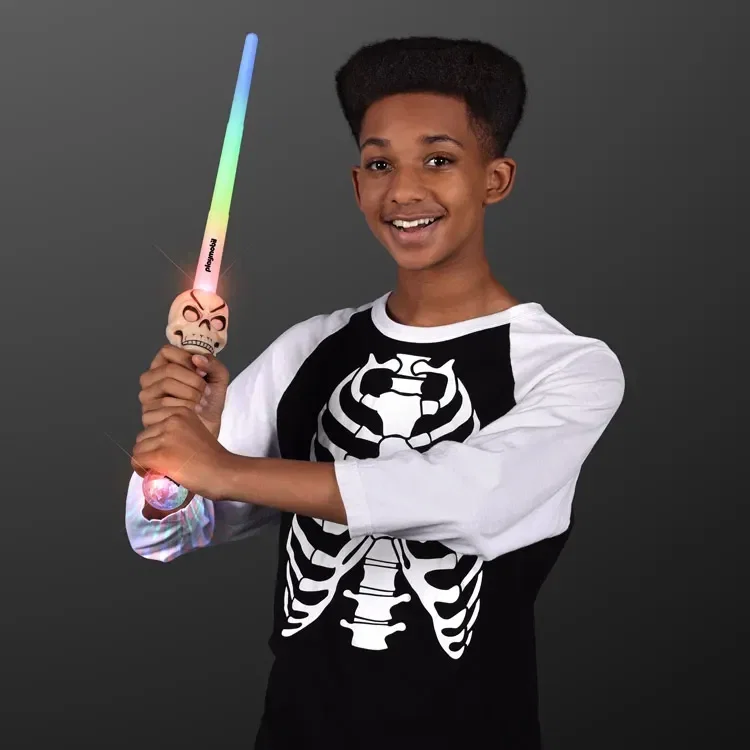 LED Skull Toy Sword Expanding Saber held in hand