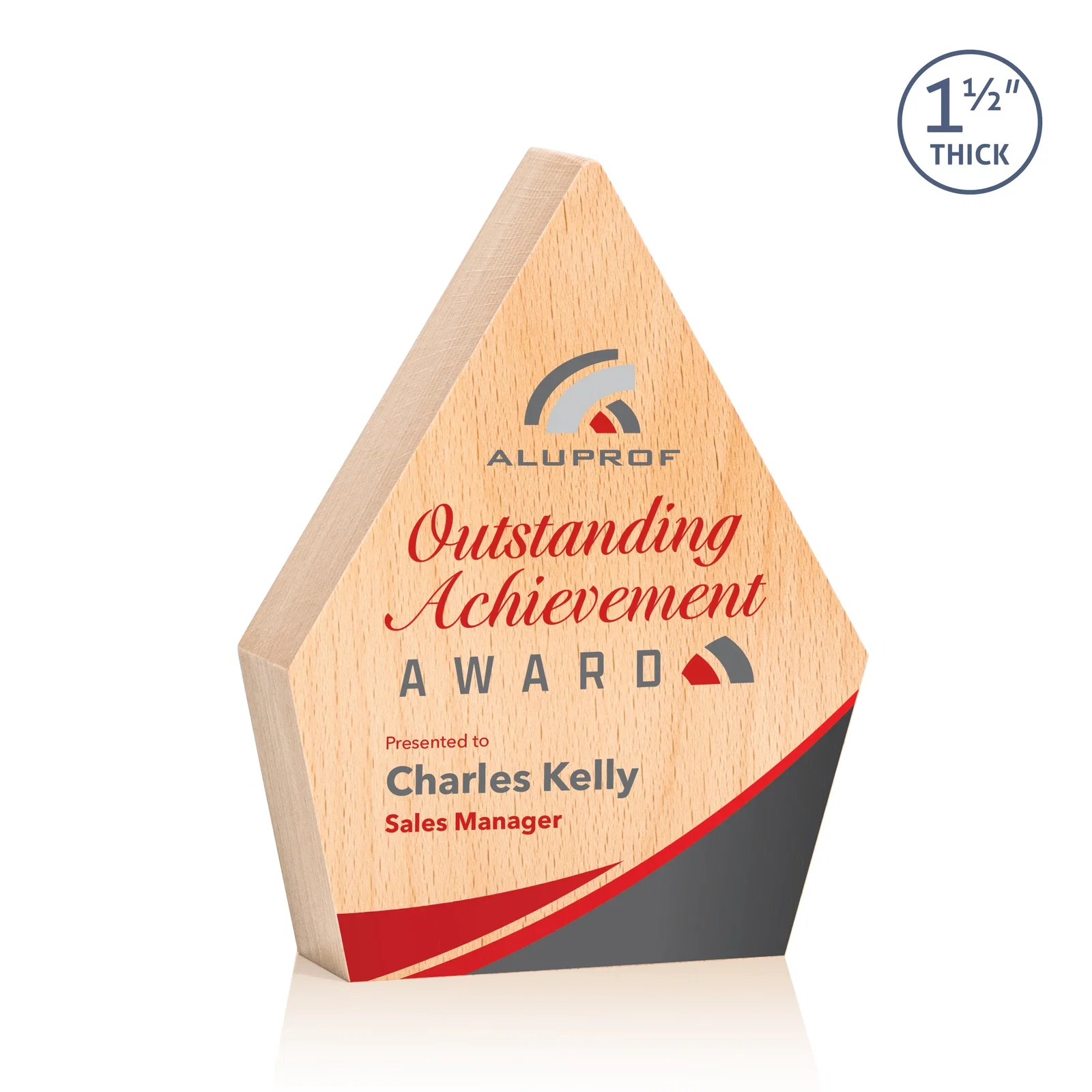 Custom Beechwood Diamond Award for dealer and partner awards