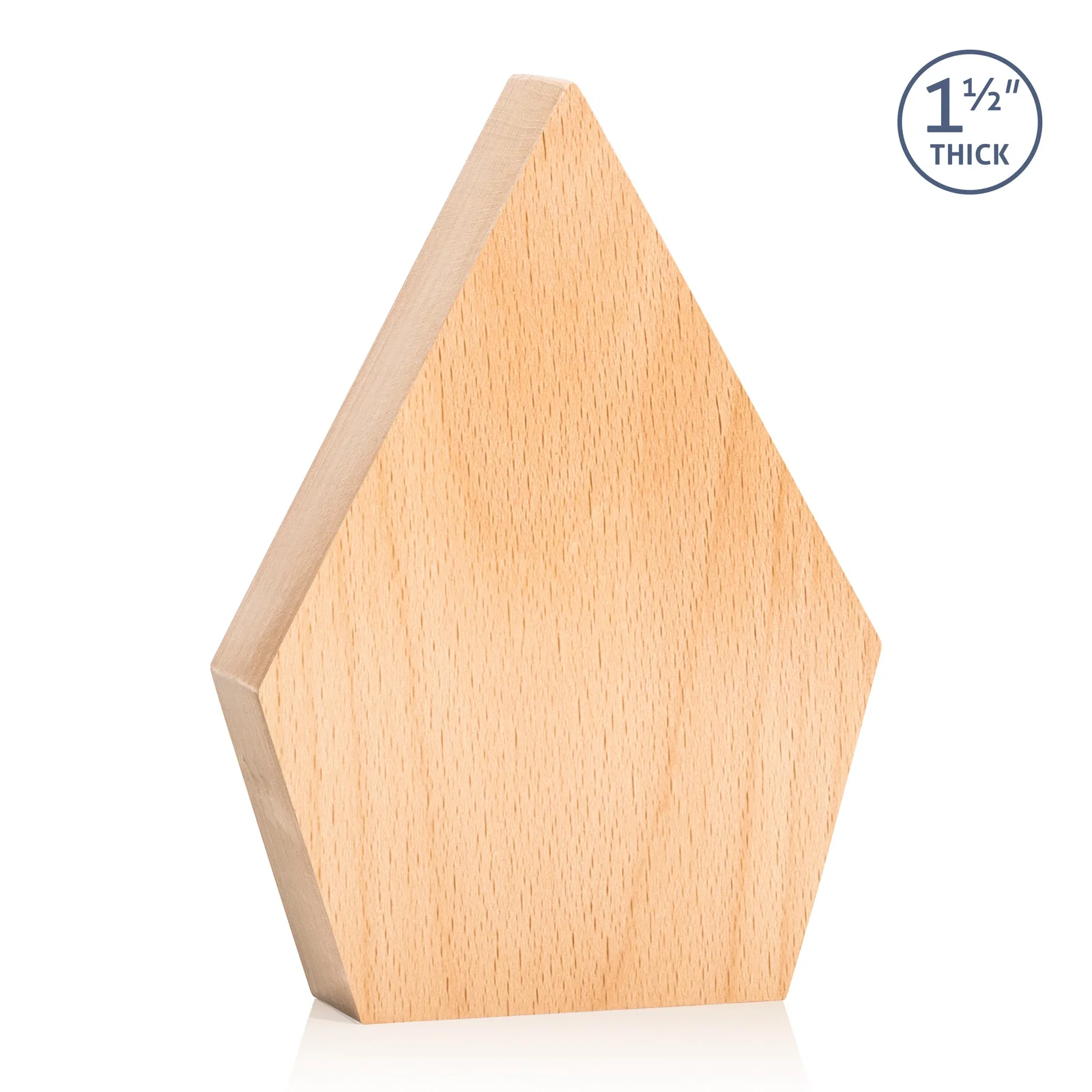 Personalized Beechwood Diamond Award for sales achievement awards
