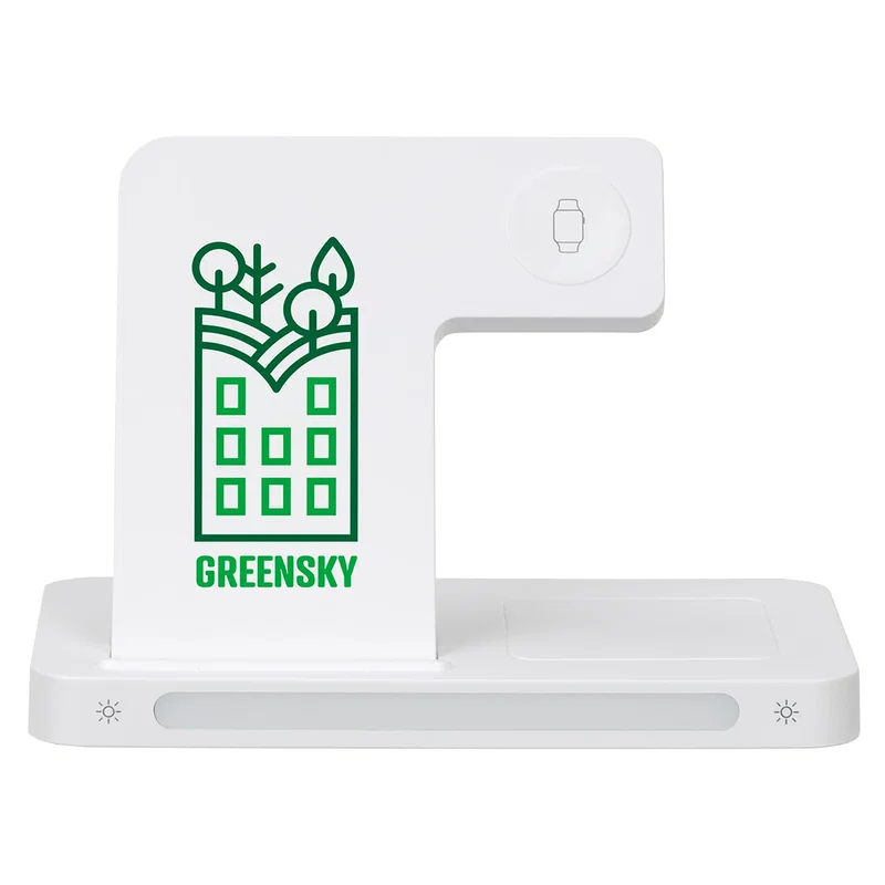 Close-up of the Legion 3-in-1 Charging Station's charging pad and logo imprint area