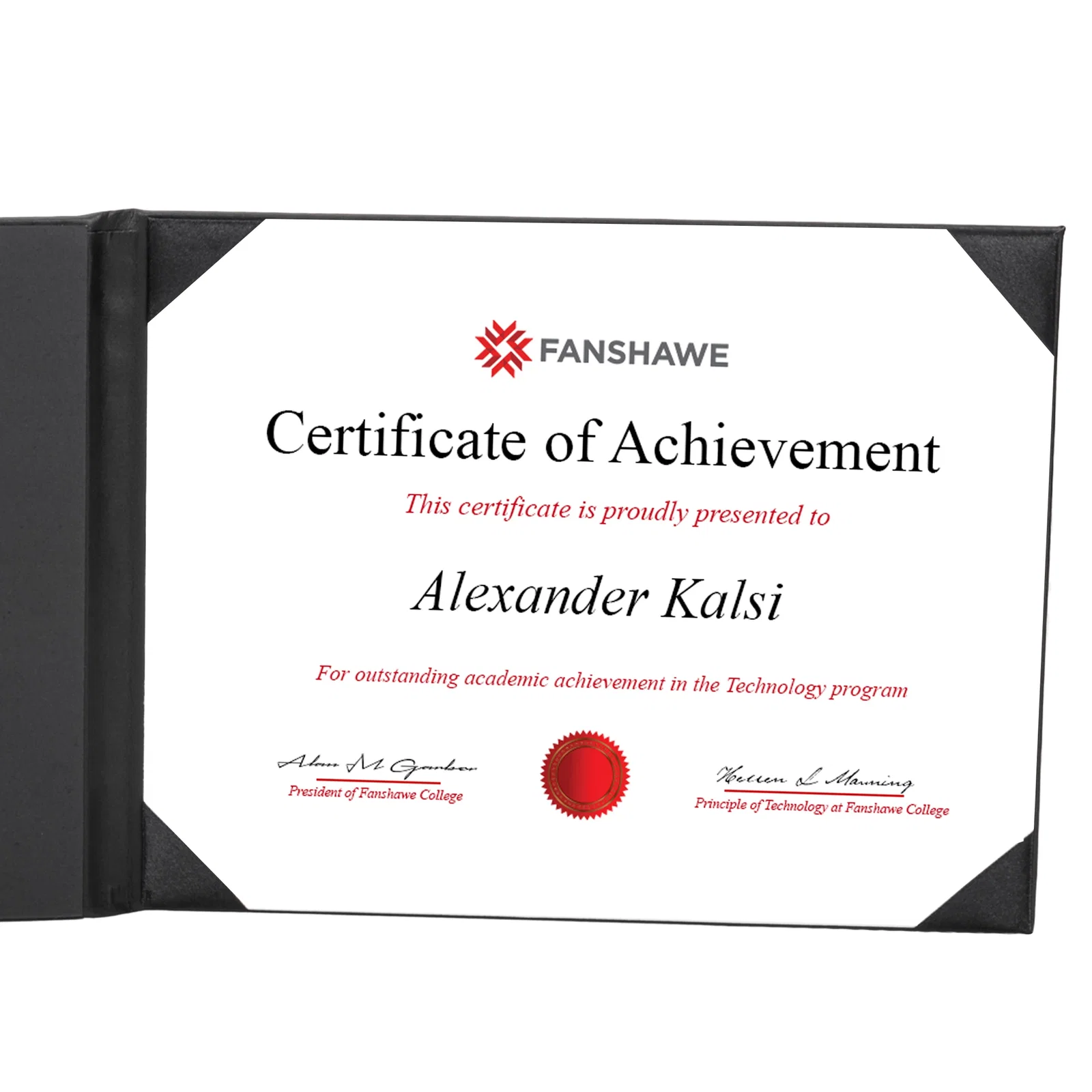 Custom Padded Leatherette Certificate Holder with Corner Mounts for sales achievement awards