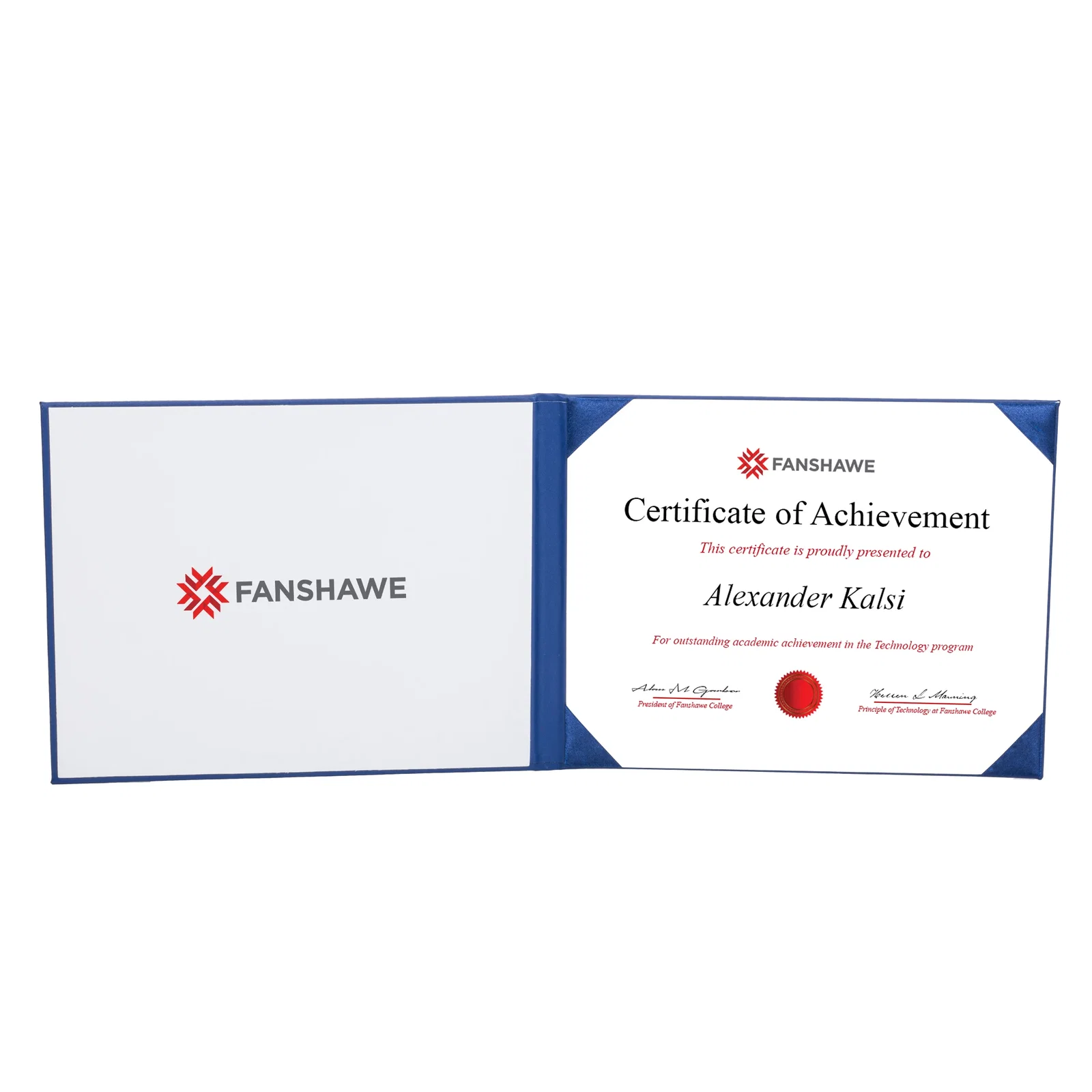 Custom Padded Leatherette Certificate Holder with Corner Mounts for retirement presentations