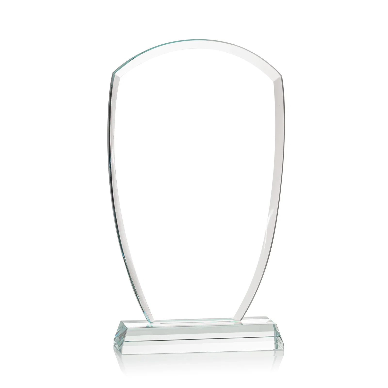 Custom Starfire Crystal Arch Award With Curved Sides and Pointed Corners, awards for dealer and partner awards