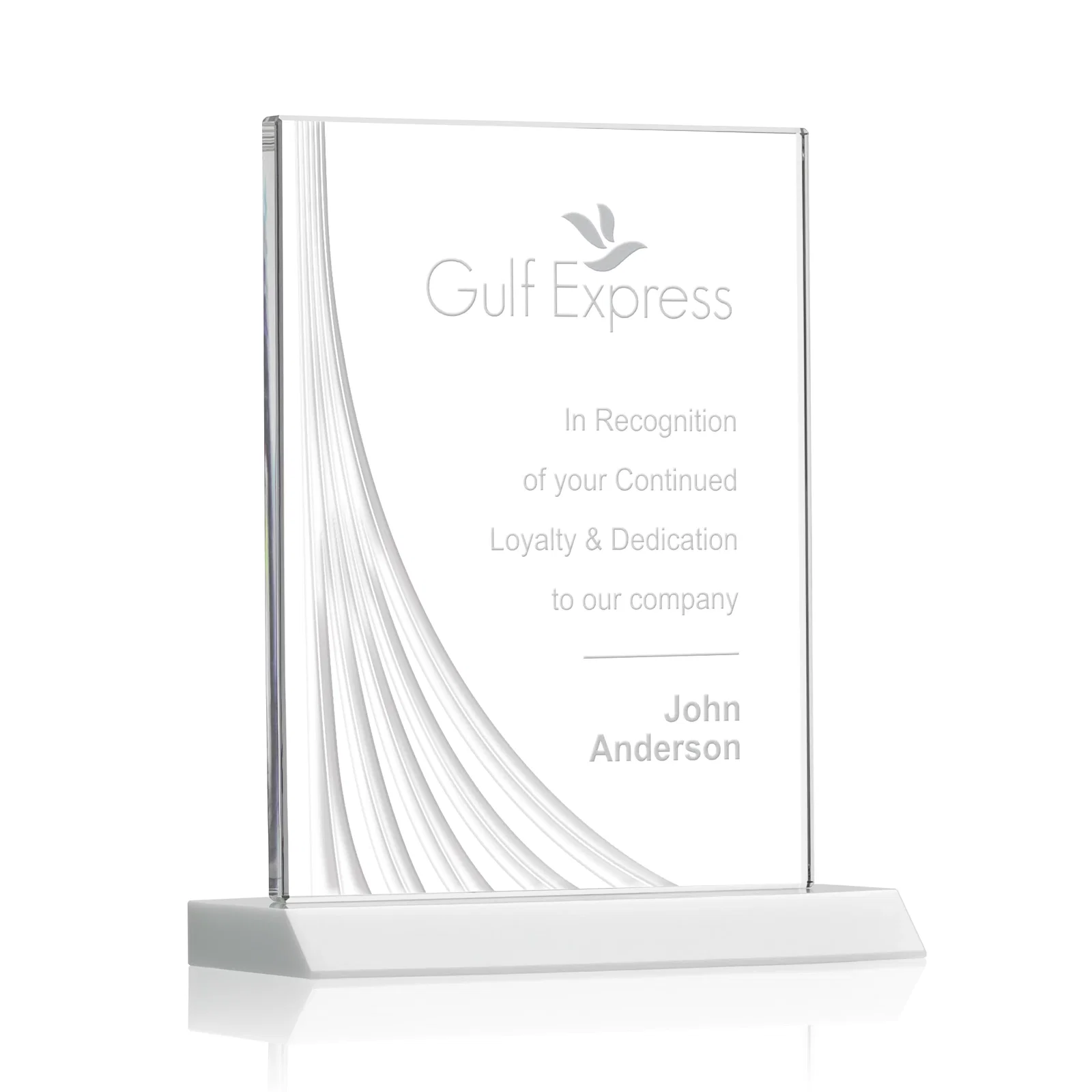 Promotional Starfire Crystal Award With Liquid-Crystal Accent Lines, awards for sales achievement awards