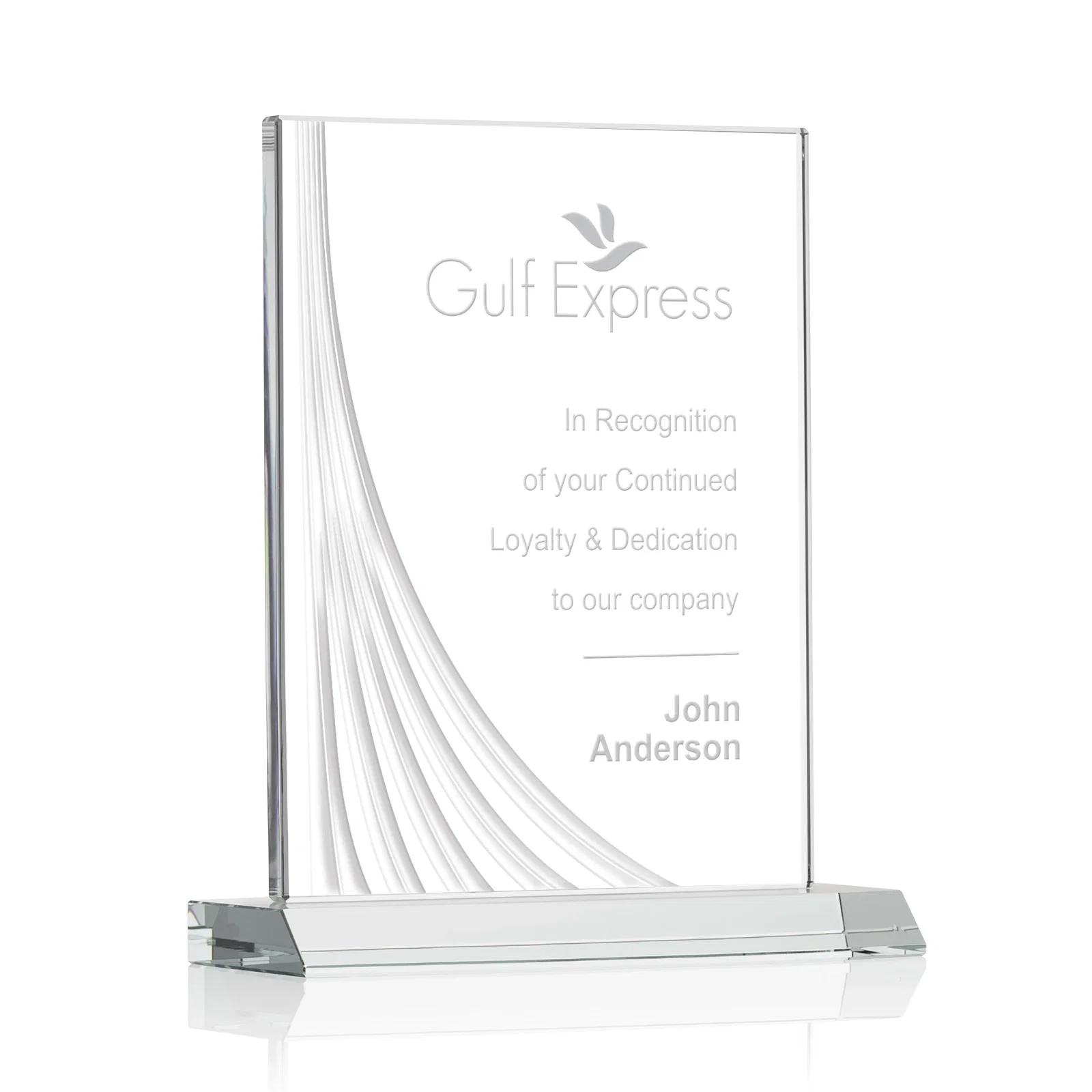 Promotional Starfire Crystal Award With Liquid-Crystal Accent Lines, awards for graduation ceremonies