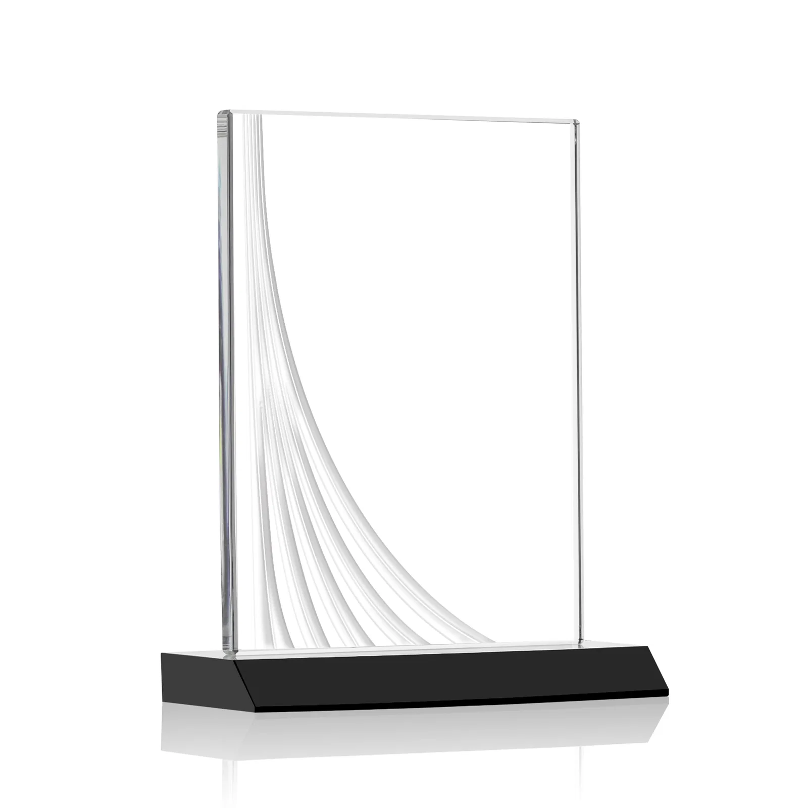 Promotional Starfire Crystal Award With Liquid-Crystal Accent Lines, awards for volunteer appreciation