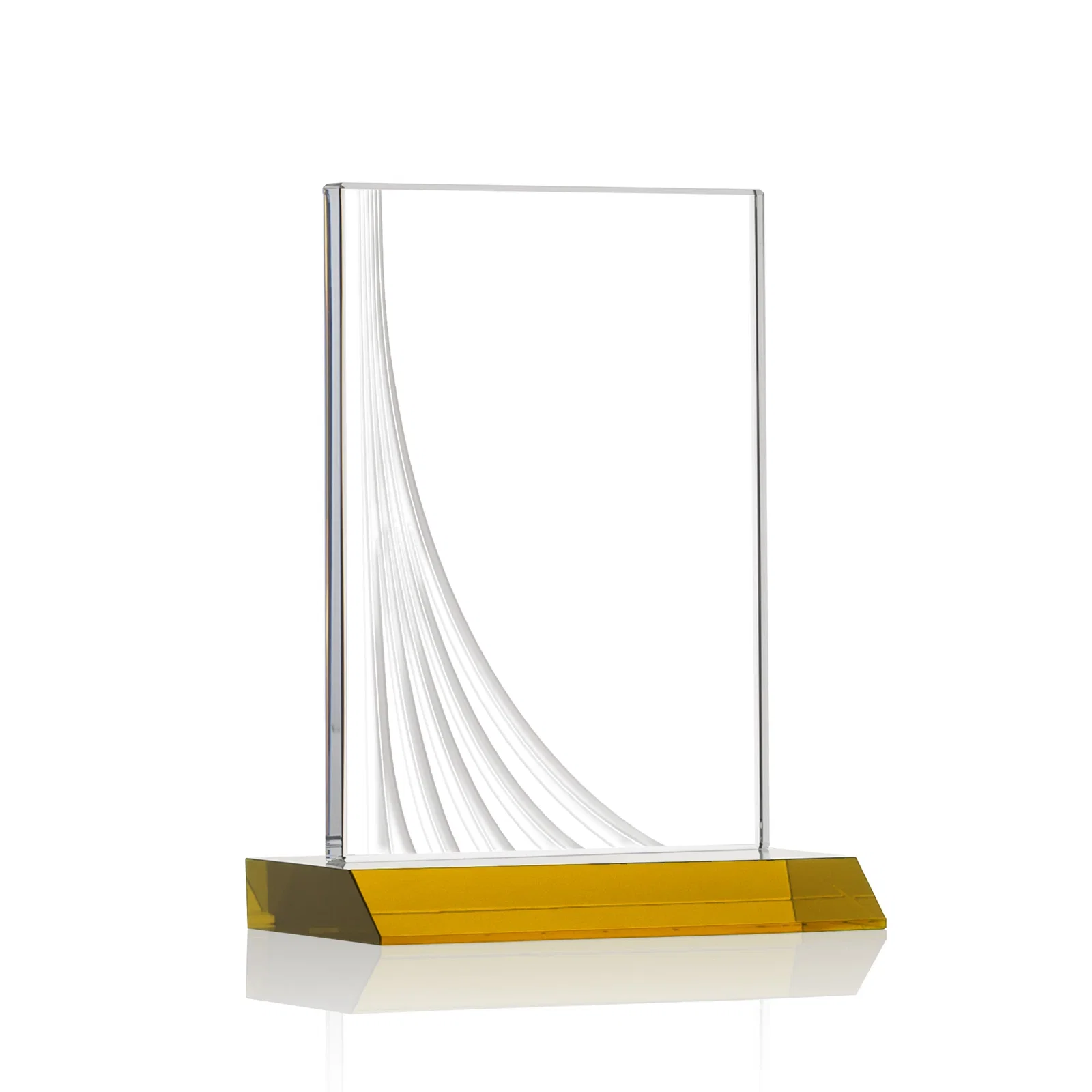 Promotional Starfire Crystal Award With Liquid-Crystal Accent Lines, awards for company anniversary events