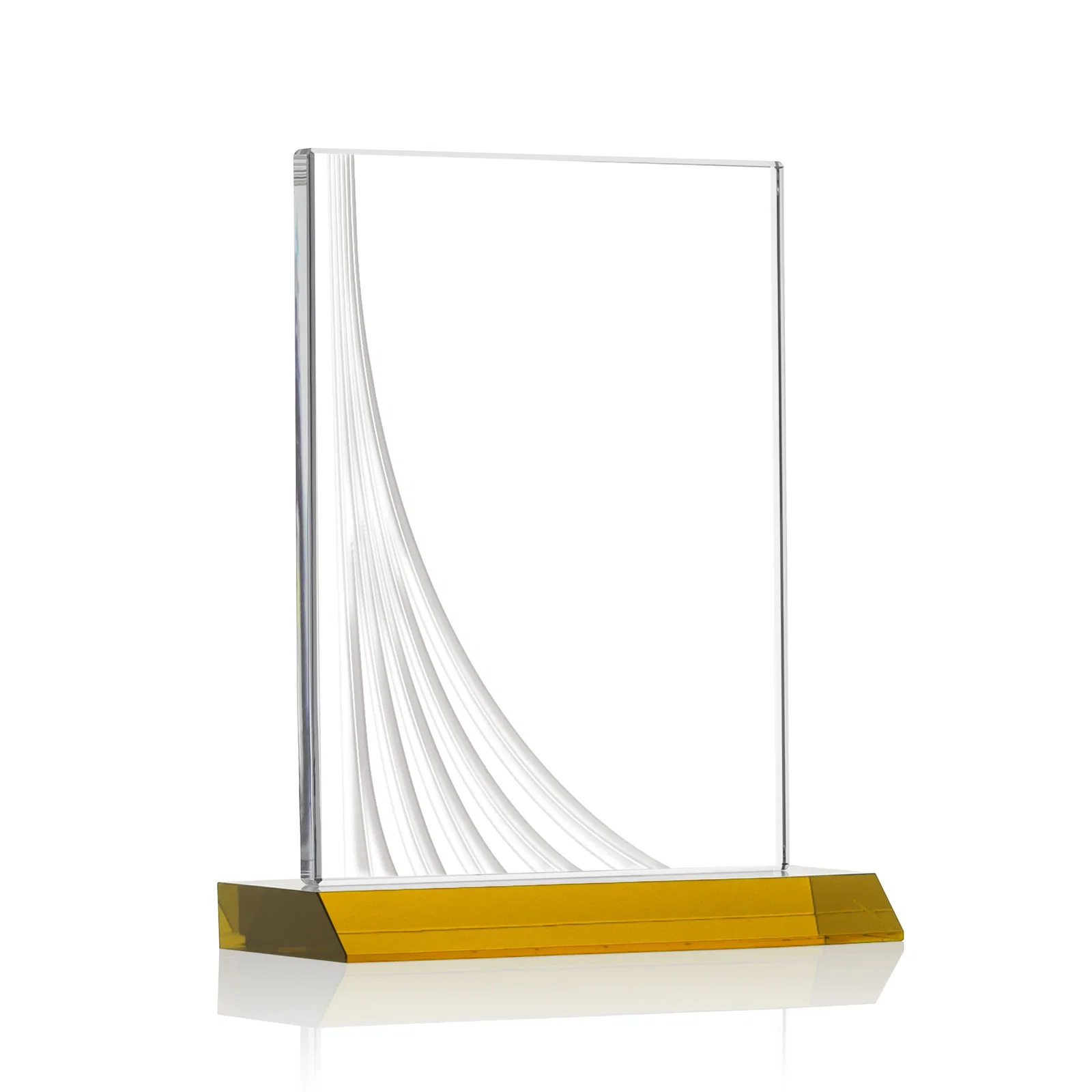 Branded Starfire Crystal Award With Liquid-Crystal Accent Lines, awards for employee recognition