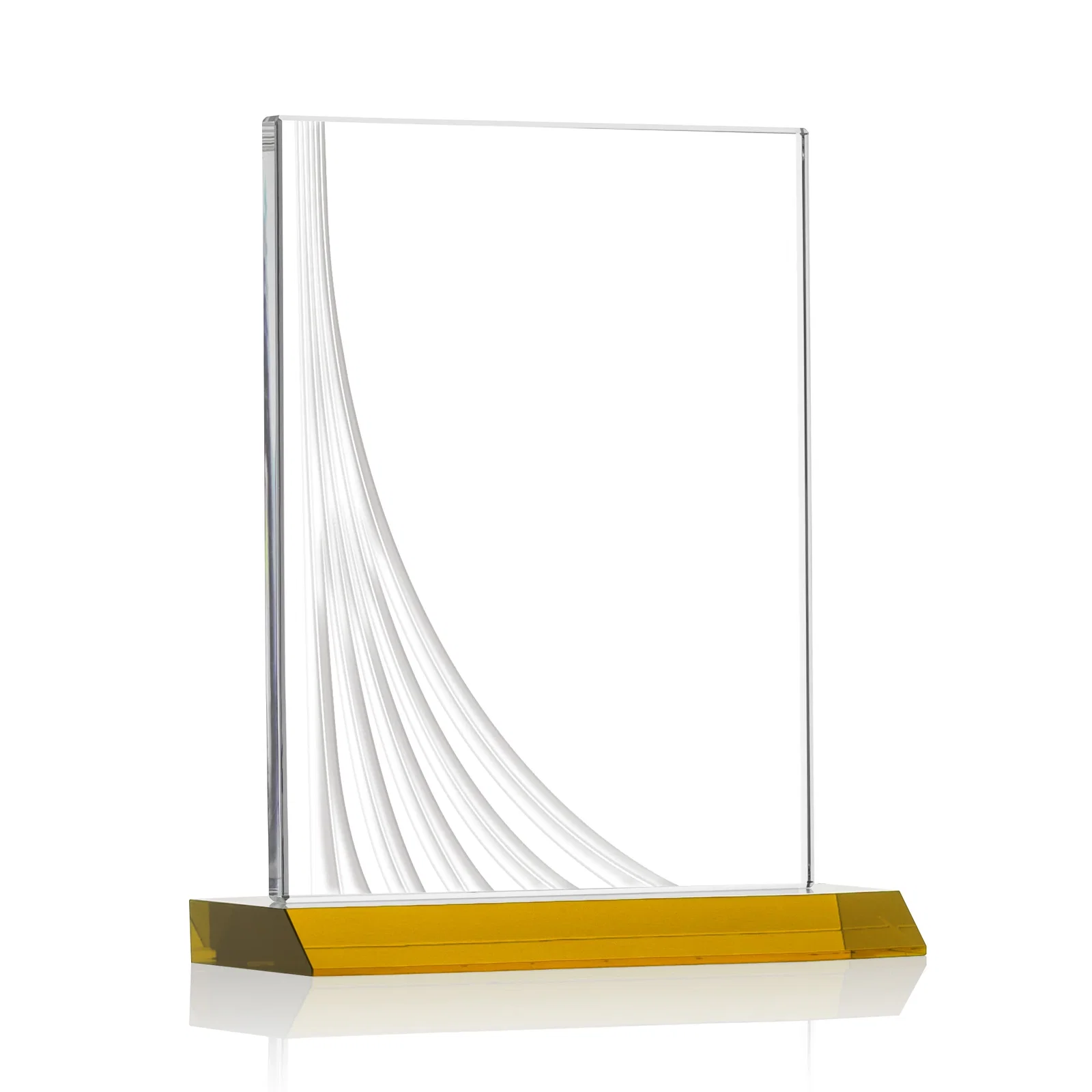 Branded Starfire Crystal Award With Liquid-Crystal Accent Lines, awards for corporate award ceremonies