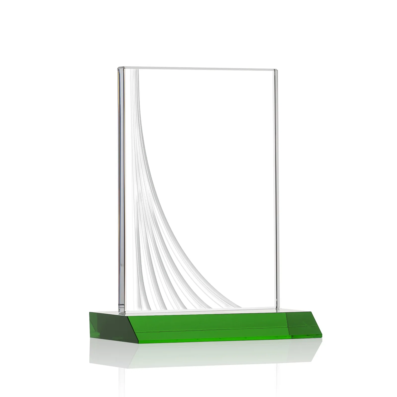 Branded Starfire Crystal Award With Liquid-Crystal Accent Lines, awards for service anniversary gifts