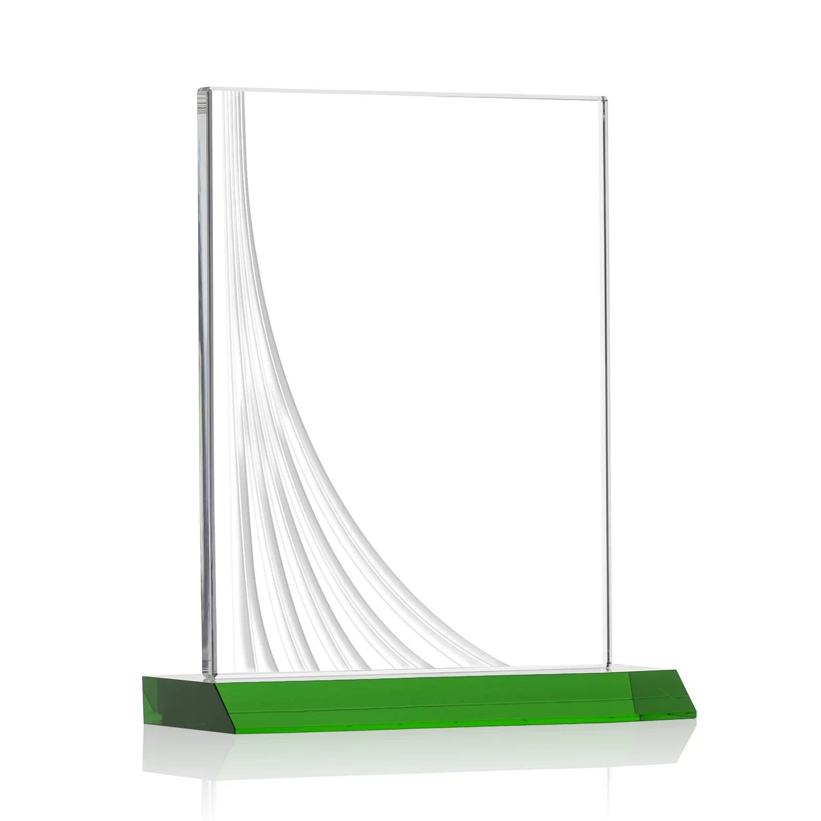 Branded Starfire Crystal Award With Liquid-Crystal Accent Lines, awards for retirement presentations