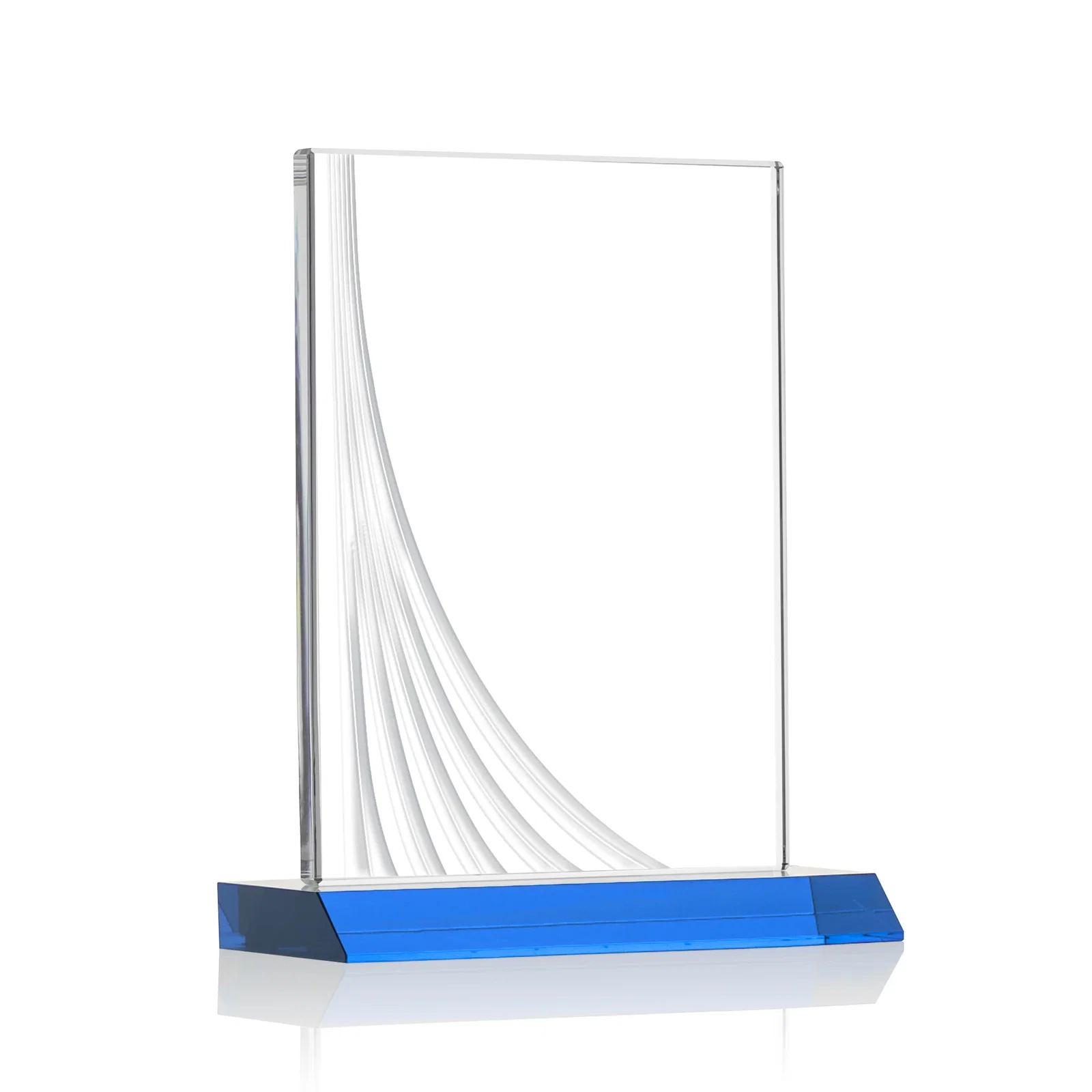 Custom printed Starfire Crystal Award With Liquid-Crystal Accent Lines, awards for employee recognition