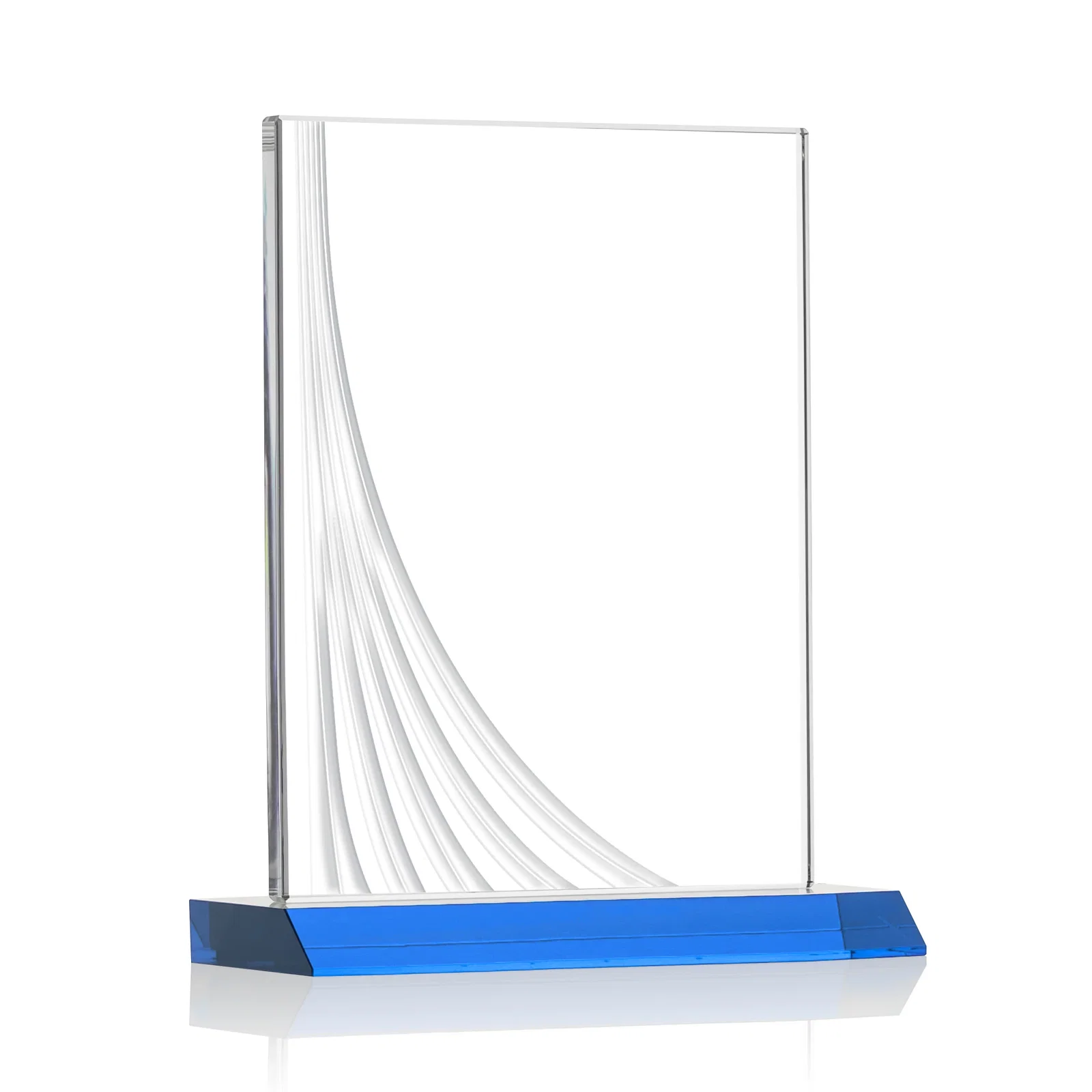 Custom printed Starfire Crystal Award With Liquid-Crystal Accent Lines, awards for corporate award ceremonies
