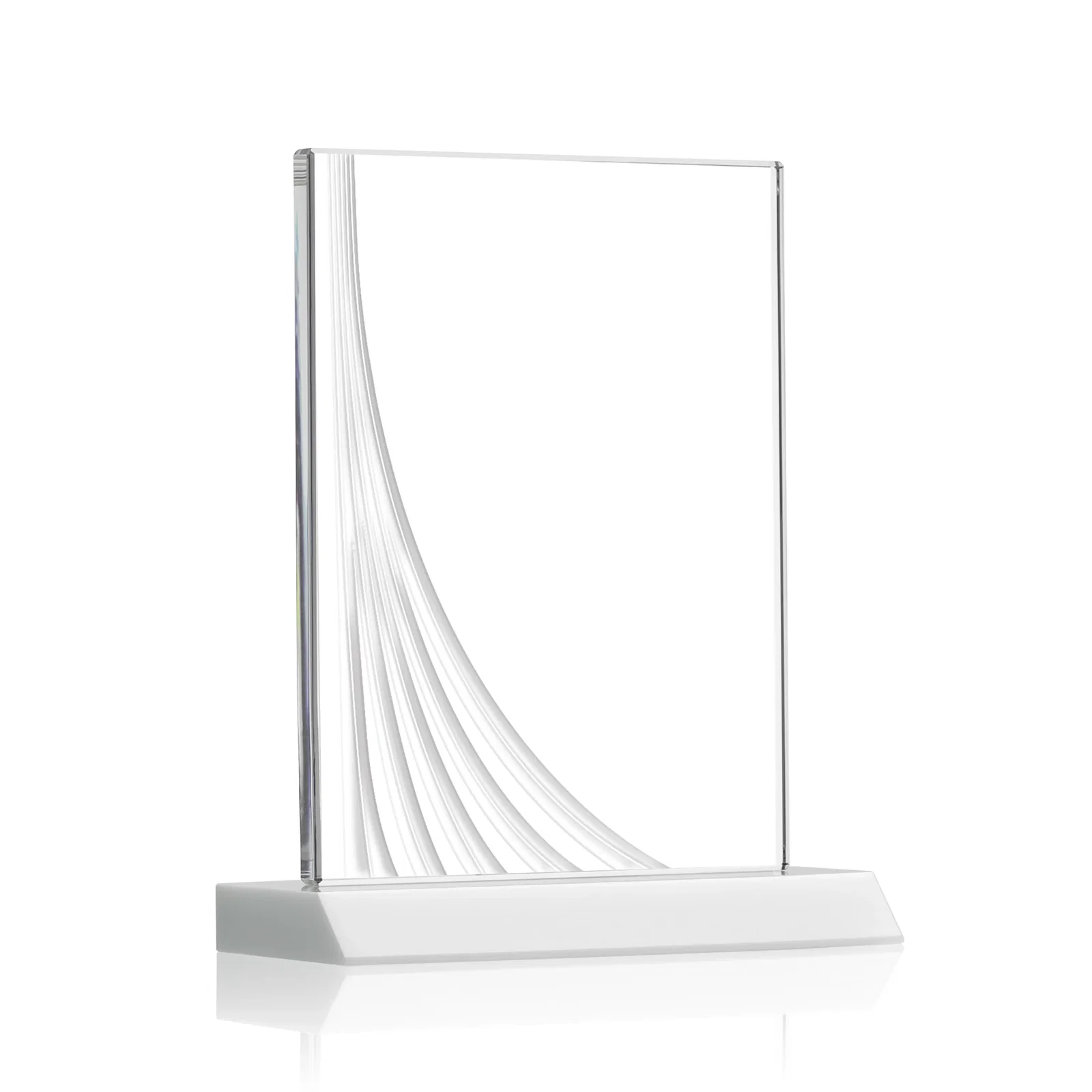 Custom printed Starfire Crystal Award With Liquid-Crystal Accent Lines, awards for sales achievement awards