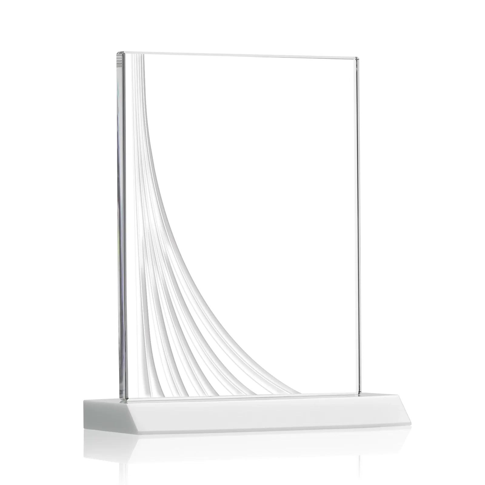Custom printed Starfire Crystal Award With Liquid-Crystal Accent Lines, awards for retirement presentations