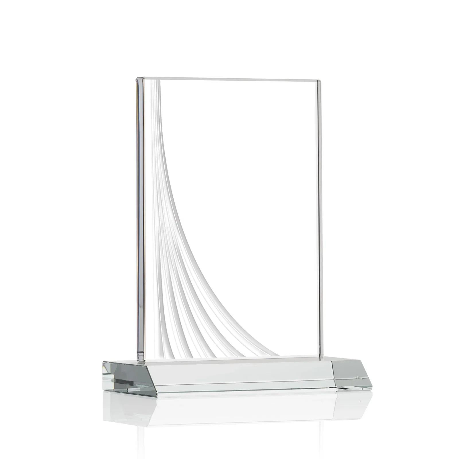 Custom printed Starfire Crystal Award With Liquid-Crystal Accent Lines, awards for team milestone celebrations