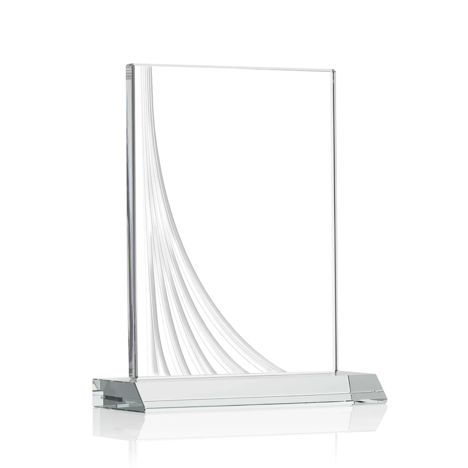Custom printed Starfire Crystal Award With Liquid-Crystal Accent Lines, awards for donor appreciation