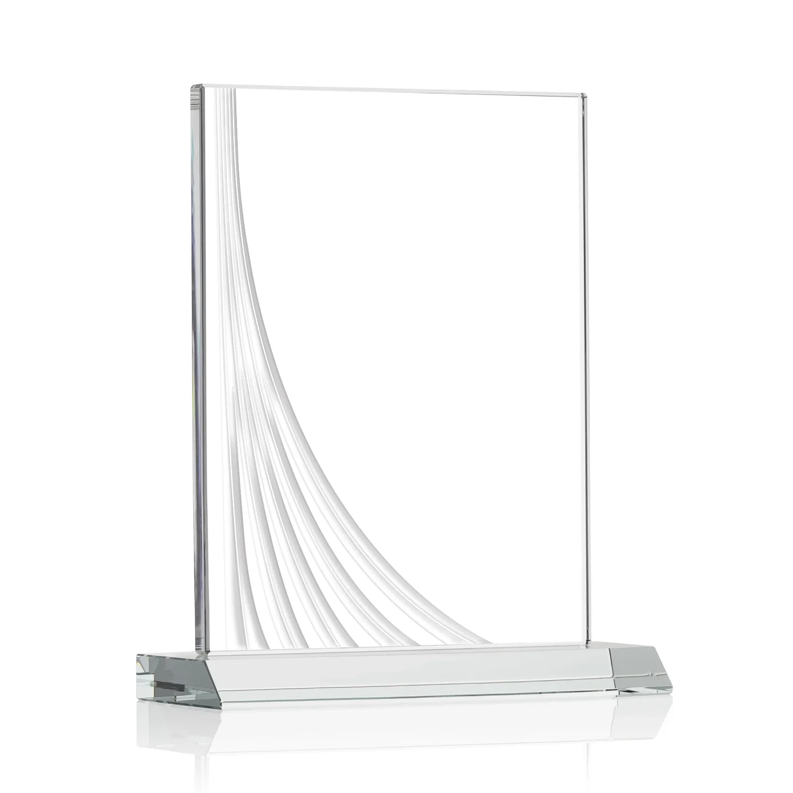 Custom printed Starfire Crystal Award With Liquid-Crystal Accent Lines, awards for graduation ceremonies