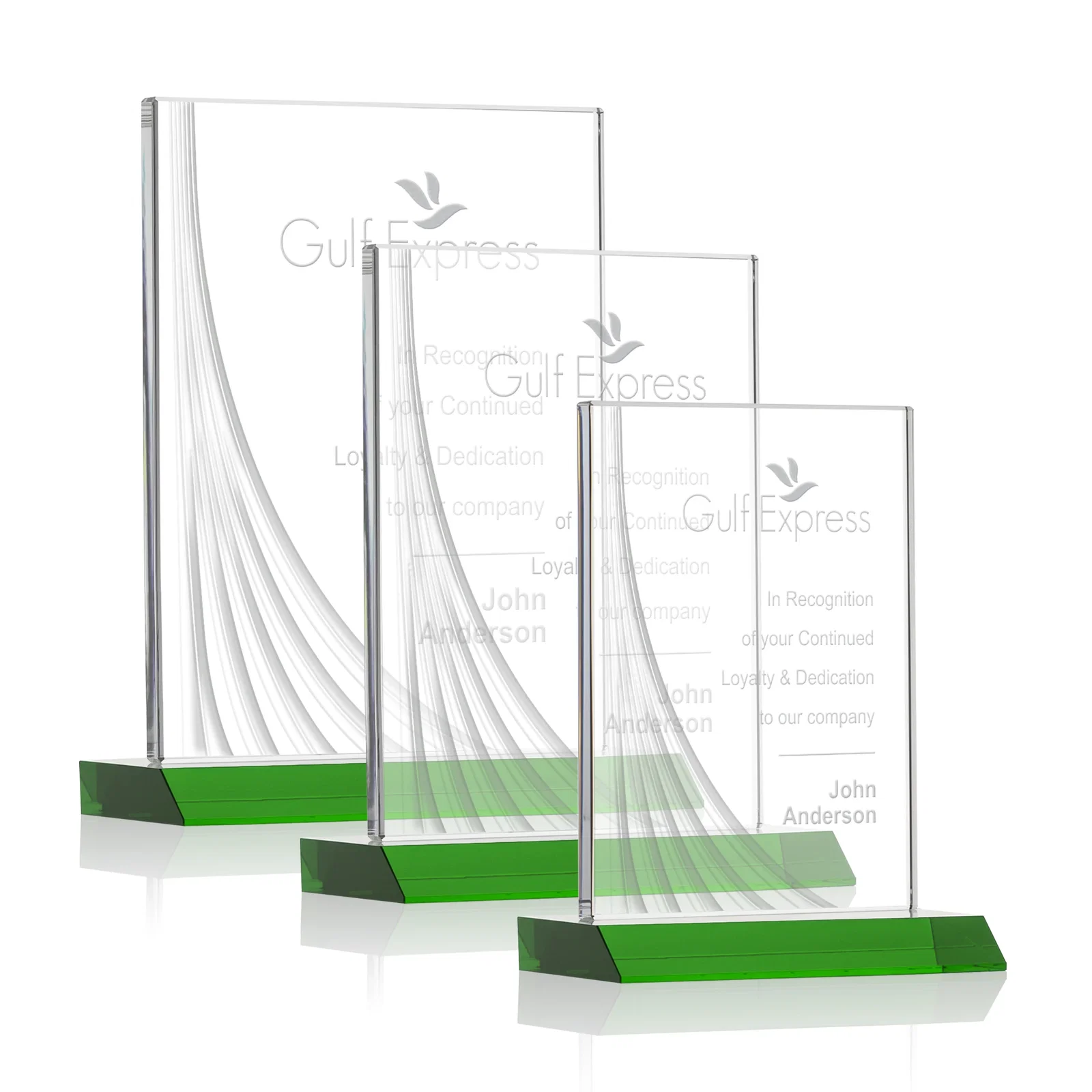 Custom Starfire Crystal Award With Liquid-Crystal Accent Lines, awards for safety achievement programs