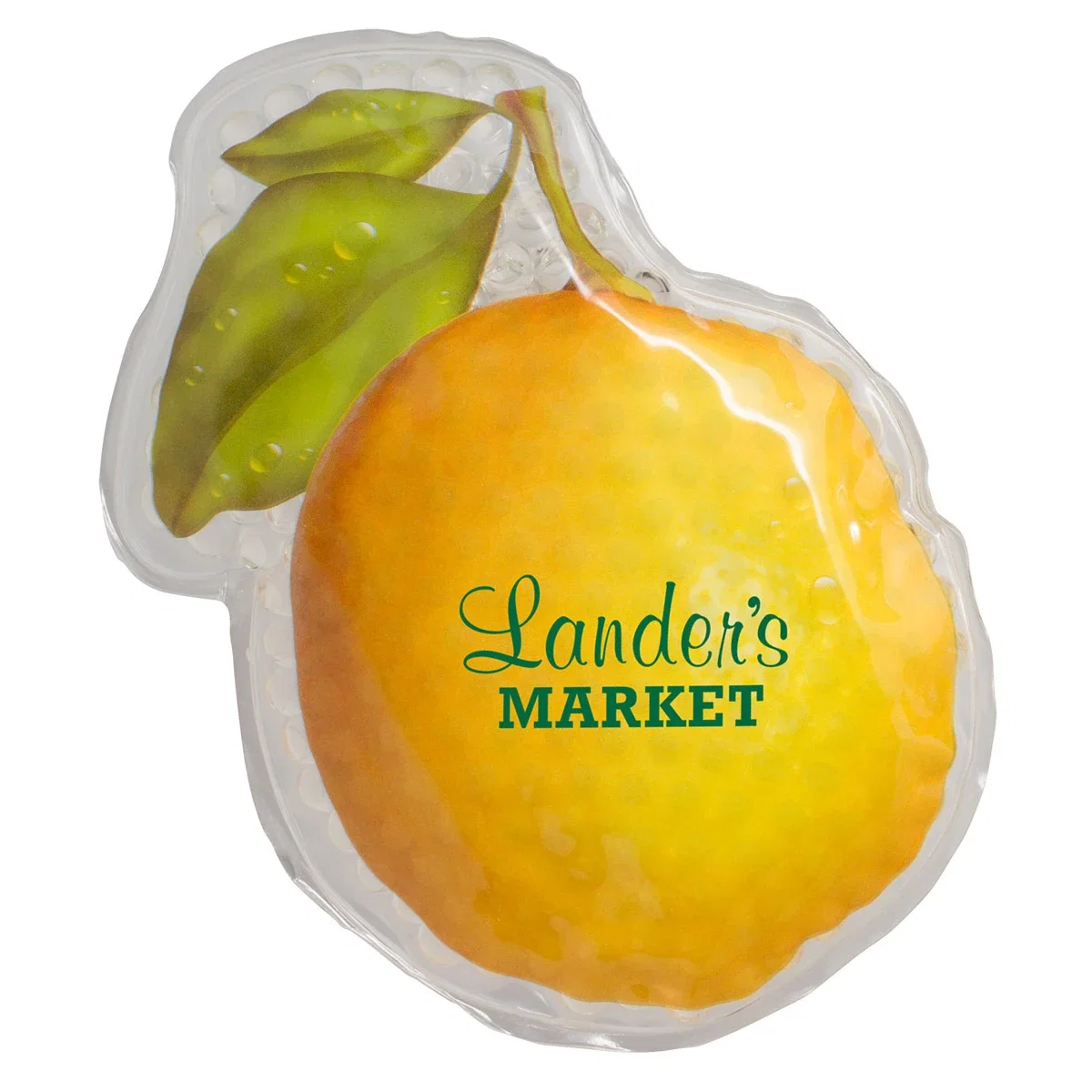 Lemon-shaped hot/cold gel pack, reusable microwave or freezer therapy