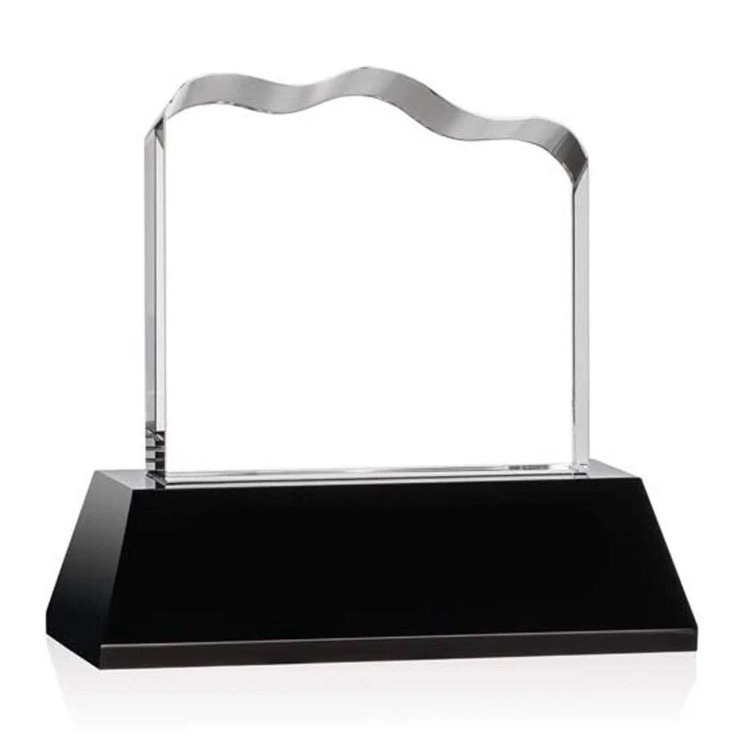 Custom Optical Crystal Iceberg Award With a 4 x 3.25 Back Etch - Lennox, awards for sales achievement awards