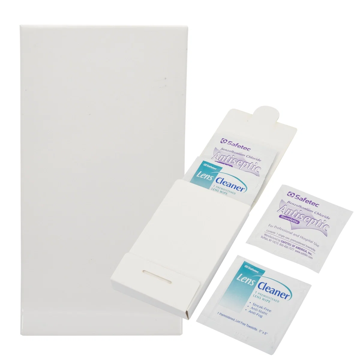 Case opened to show the cleaning supplies inside