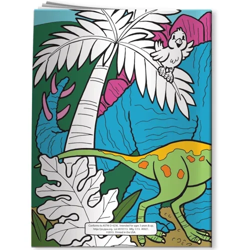 Let's Color! coloring book interior page with fun line-art to color