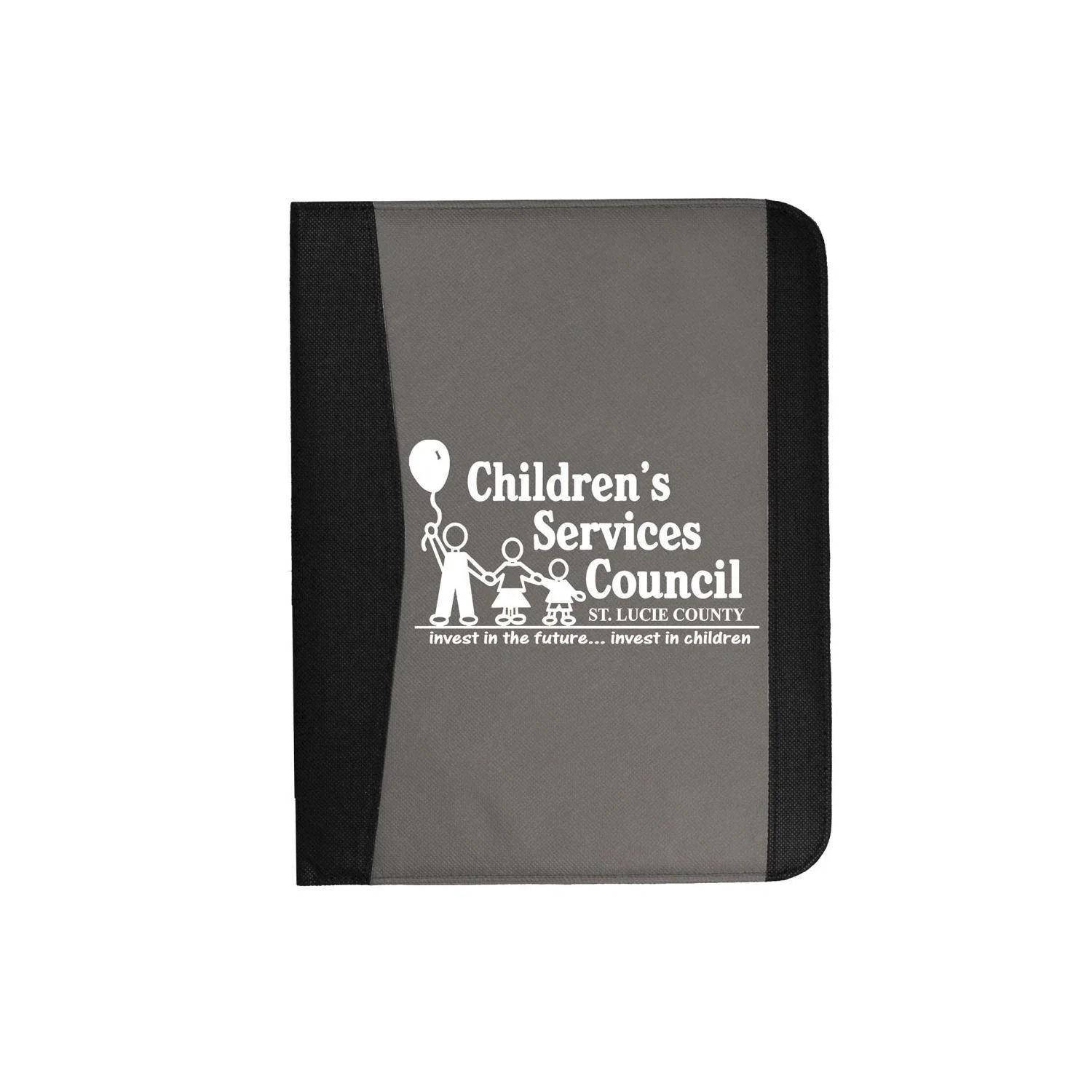 Letter Size Non-Woven Padfolio — Black — view 3