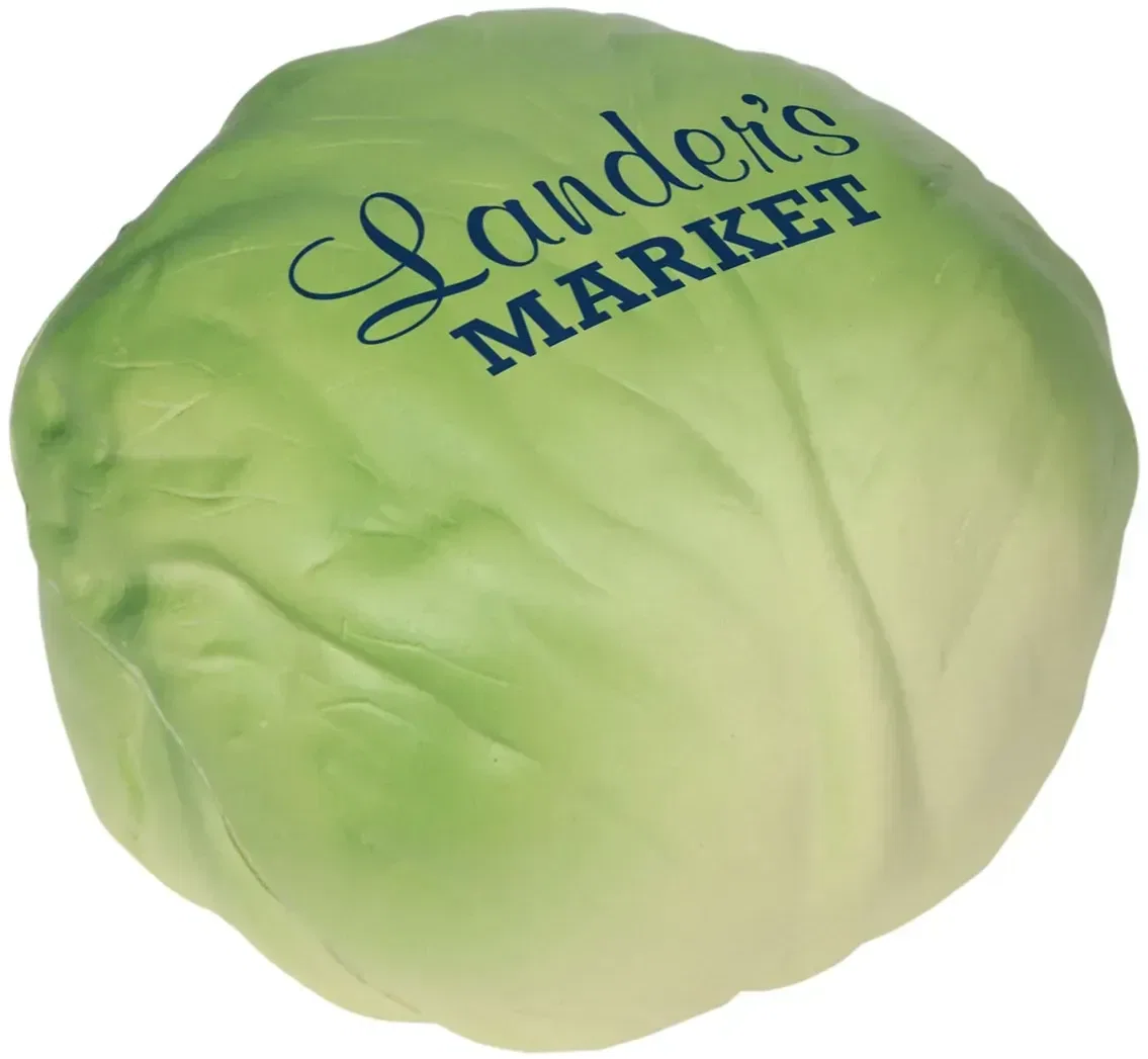 Lettuce Stress Reliever, custom lettuce-shaped promotional stress ball with logo