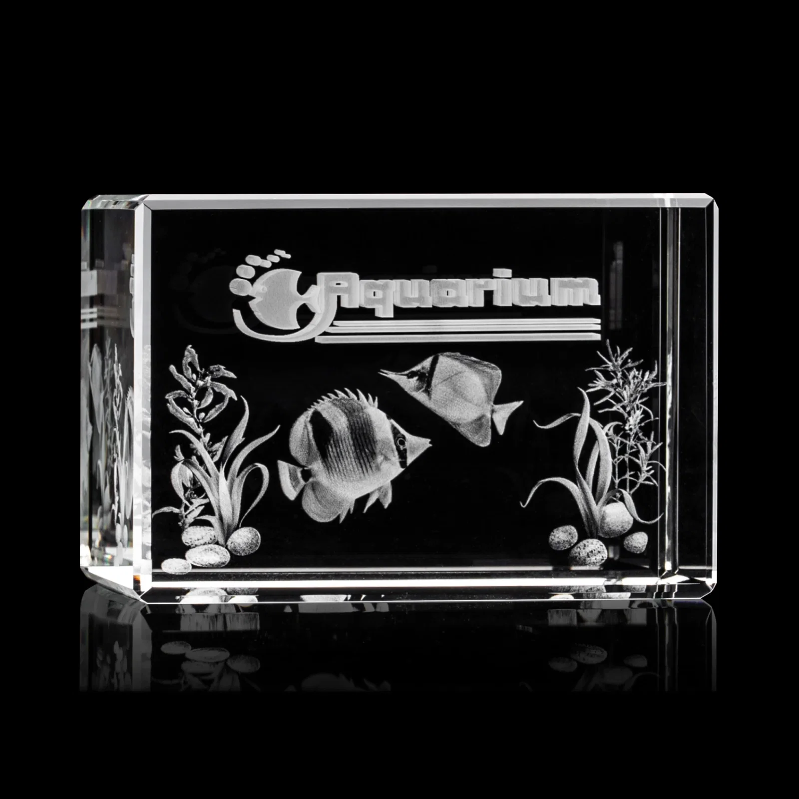 Custom Beveled Crystal Block Award, 2"-4.5" in 5 Sizes, client appreciation gift for company anniversary events