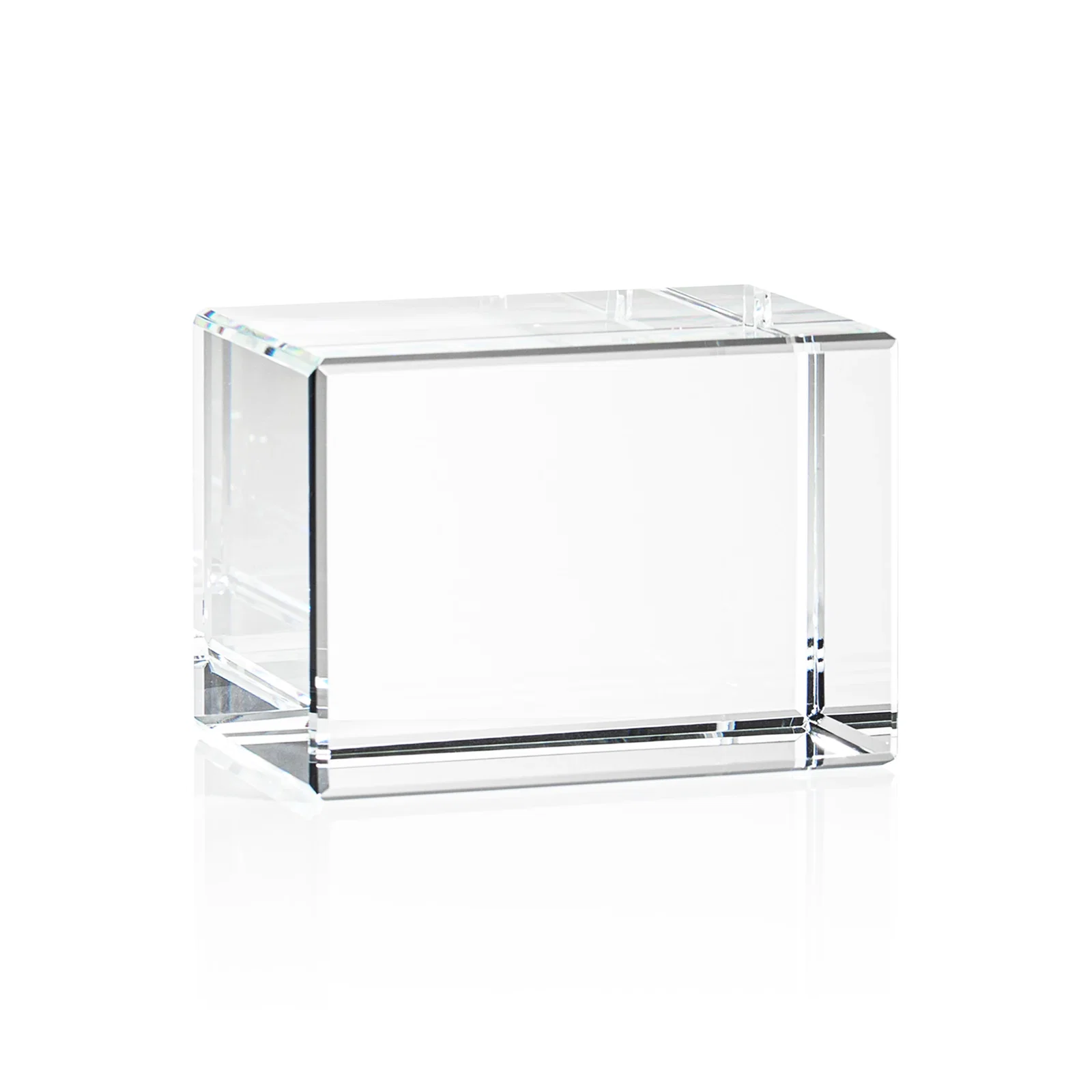 Personalized Beveled Crystal Block Award, 2"-4.5" in 5 Sizes, client appreciation gift for dealer and partner awards