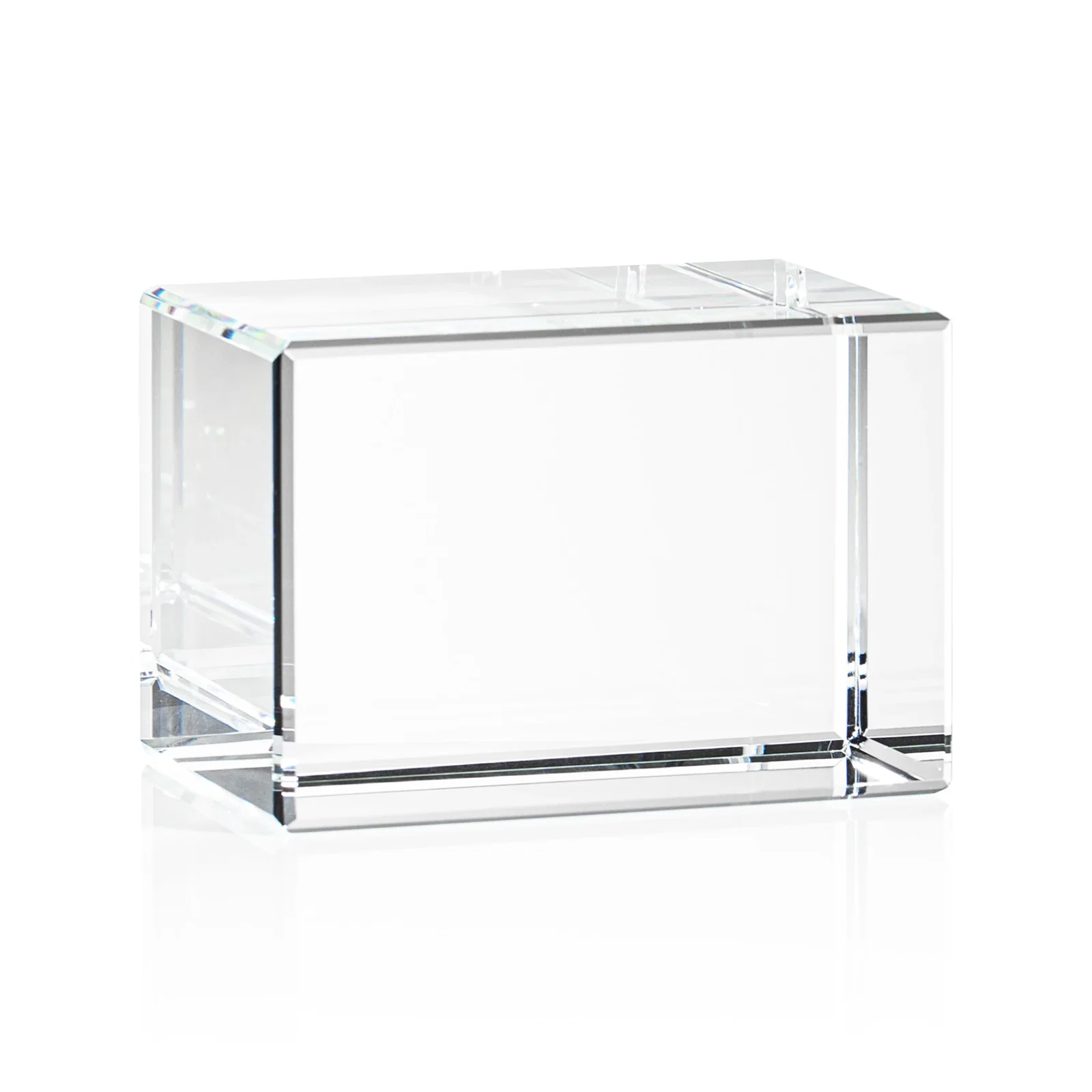 Personalized Beveled Crystal Block Award, 2"-4.5" in 5 Sizes, client appreciation gift for company anniversary events
