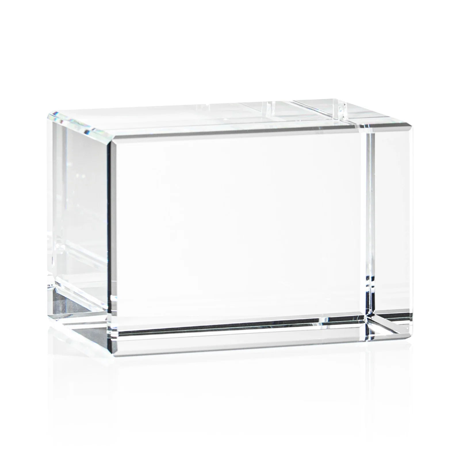 Promotional Beveled Crystal Block Award, 2"-4.5" in 5 Sizes, client appreciation gift for employee recognition