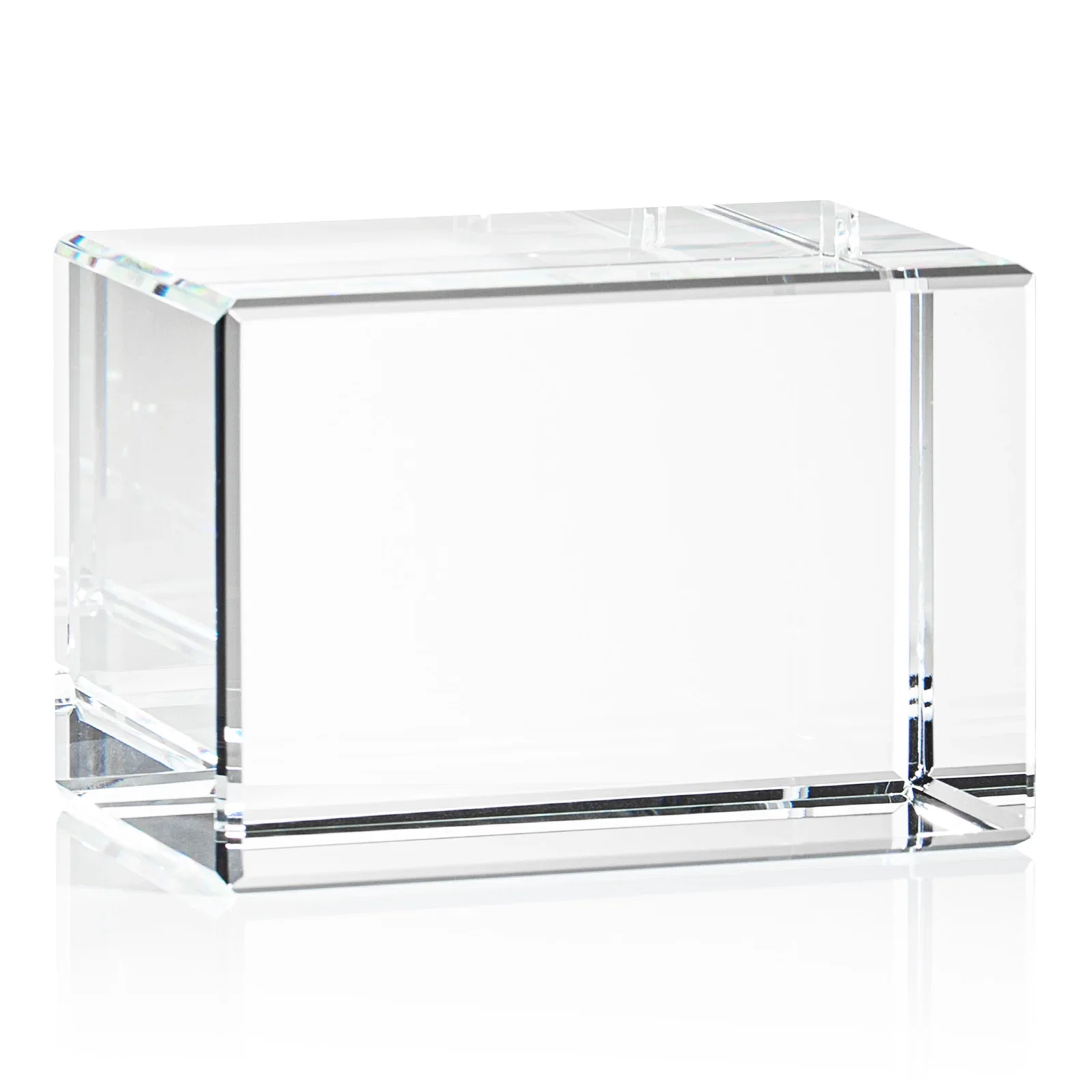 Promotional Beveled Crystal Block Award, 2"-4.5" in 5 Sizes, client appreciation gift for service anniversary gifts
